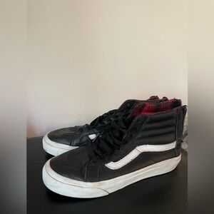 Vans high top zipper back